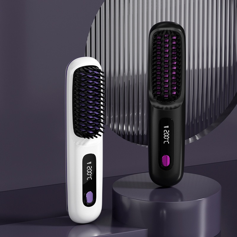Rechargeable  ceramic heating mini hair straightening